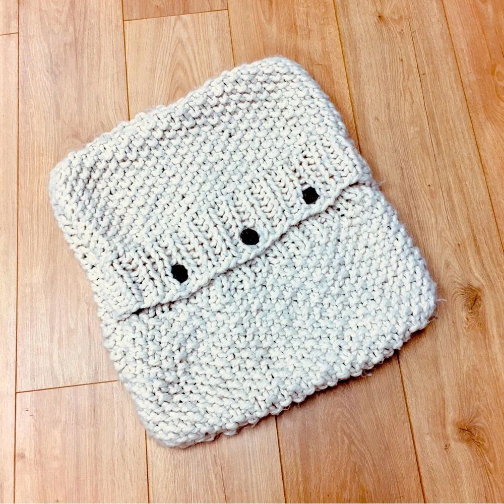 Nordstrom Sweater chunky knit cream pillow case cover sham cozy farmhouse boho